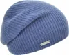 Seeberger Strickmütze-Beanie aus 100% Kaschmir im Rippmuster in blau