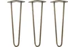 Three silver hairpin legs are arranged side-by-side against a white background. Anteprima dell’immagine prodotto