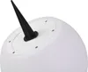 Close-up view of the bottom of a white solar outdoor light with a black stake. Produktbild-Vorschau
