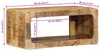 vidaXL Meuble TV 60x30x25 cm Bois de manguier massif brut Voir les images du produit 5