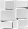 A close-up, abstract view of white 3D wall panels with a geometric design. Produktbild-Vorschau