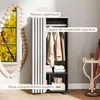 HOMCOM Armoire penderie mobile dressing avec rideau armoire Voir les images du produit 3