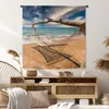 MuchoWow® Wandteppich Wandbehang Strand - Meer - Hängematte Produktbild-Vorschau 6