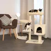 lionto Arbre à chat 93 cm avec grotte, bac de repos, balle Voir les images du produit 3