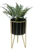 DanDiBo Blumenhocker mit Topf Metall Gold Schwarz Rund M 40 Produktbild-Vorschau 1