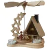 Zeidler Weihnachtspyramide Teelichtpyramide mit Räucherhaus Produktbild-Vorschau 1