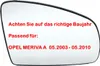 Spiegelglas Spiegel Außenspiegel Rechts passend für Opel Produktbild-Vorschau 3