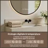 S'AFIELINA Specchio Bagno LED Rotondo 80 cm, Cornice Nera, Anteprima dell’immagine prodotto 7