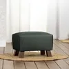 Max Winzer Hocker Footstool - Echtleder dunkelgrün - Maße: Produktbild-Vorschau 5