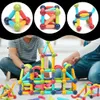 Children playing with magnetic building blocks. Náhled obrázku produktu