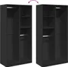 vidaXL Kleiderschrank Schwarz 100x50x200 cm Holzwerkstoff Produktbild-Vorschau 7