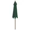 vidaXL Parasol z drewnianym drążkiem zielony 299x240 cm Podgląd zdjęcia produktu 5