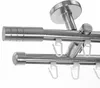 Innenlauf Gardinenstange Ø 16mm Metall Edelstahl Look Produktbild-Vorschau 1