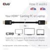 Club3D HDMI-Kabel A -> A 2.1 Ultra High Speed 10K HDR 1m Anteprima dell’immagine prodotto 9