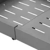 A close-up view of a gray metal drawer with ventilation slots. Podgląd zdjęcia produktu