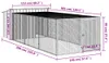 vidaXL Psia búda s výbehom Antracit 153x396x110 cm Náhľad obrázku produktu 8