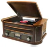 A vintage-style stereo system with a turntable and CD player. Produktbild-Vorschau
