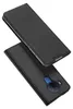 A black flip case for a smartphone is shown against a white background. Produktbild-Vorschau