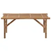 vidaXL Banc de jardin pliable avec support 118 cm bambou Voir les images du produit 2