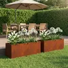 vidaXL Tuinplantpot, 2 stuks, roestlook, 100 x 30 x 30 cm Productafbeelding-voorbeeld 2