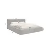 FEDVE Polsterbett Nuuk aus Velvet 180x200 cm, Braun Produktbild-Vorschau 9