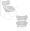 Angel Cerdá fauteuil pivotant en tissu noir et blanc 5142 Voir les images du produit 8
