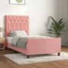 Bettgestell mit Kopfteil Rosa 80x200 cm Samt Produktbild-Vorschau 2