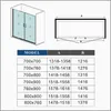 80x80x195cm  Drehtür Duschabtrennung Duschkabine Dusche 6mm Produktbild-Vorschau 2