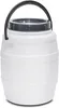 A white plastic barrel with a black handle and a gray lid, shown against a white background. Produktbild-Vorschau