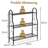 GOPLUS 3 Ebenen Metall Pflanzenständer, Blumentreppe Produktbild-Vorschau 5
