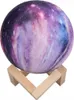 A galaxy-patterned sphere on a wooden stand. Náhľad obrázku produktu