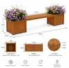 Mucola Gartenbank mit Blumenkästen Holzbank Holz Garten Produktbild-Vorschau 3
