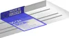 A close-up, angled view of a white curtain rail with a blue and white tag attached, showing product information. Náhled obrázku produktu