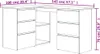 Line drawing of a corner desk with dimensions indicated. Produktbild-Vorschau