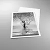 Poster - Poster ohne Rahmen - Schwarzweiß Baum See - Produktbild-Vorschau 3