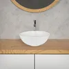 LuxeBath Aufsatzwaschbecken, rund, Keramik weiß, 32 cm Produktbild-Vorschau 4