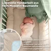 Lenzuolo neonato in mussola 60x120 cm Beige chiaro - Anteprima dell’immagine prodotto 3