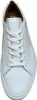 A top-down view of a white leather sneaker. Produktbild-Vorschau