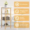 Étagère en bambou 4 niveaux Meuble de rangement avec Voir les images du produit 5