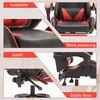 Collage of close-up shots highlighting features of a gaming chair. Produktbild-Vorschau