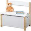 Kinder-Sitzbank mit Stauraum, weiß, Maße: 60 x 34,5 x 56 Produktbild-Vorschau 2