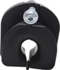 A close-up, front-facing view of a black plastic part with a silver screw. Produktbild-Vorschau
