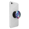 A white smartphone with a PopSocket attached to the back. The PopSocket has a blue nebula design. Náhled obrázku produktu