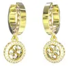 Guess JUBE04165JWYG Orecchini da donna a cerchio 4G Huggies Anteprima dell’immagine prodotto 1