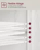 Close-up view of adjustable shelves in a cabinet, with numbered indicators. Produktbild-Vorschau