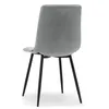 A single grey upholstered chair with black legs, shown from the back. Podgląd zdjęcia produktu