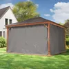 TOOLPORT Gazebo da giardino 4x4 m look legno, tetto Hardtop Anteprima dell’immagine prodotto 4