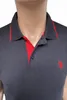 Polo U.S. Polo Assn. Herren Poloshirt M Grau Rot Logo Produktbild-Vorschau 3