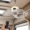 USB Ventilator mit Licht 8000mAh Akku Ventilator Hängender Produktbild-Vorschau 1