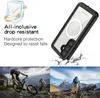 Collage showing a phone case, a person mountain biking, and a person hiking in the mountains. Anteprima dell’immagine prodotto
